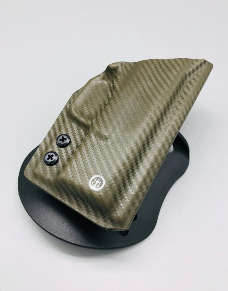 Olive carbon fiber Kydex OWB paddle holster