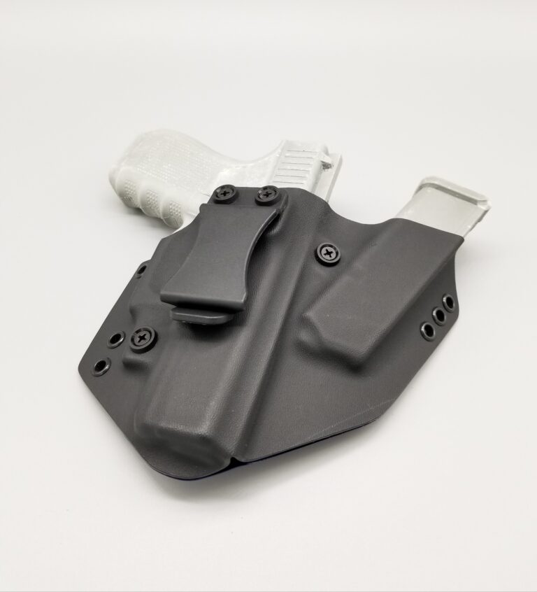 Hades Series Kydex sidecar holster and magazine pouch with a Fomi belt clip