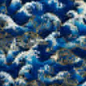 Blue Wave fabric overlay swatch for a custom Kydex holster from Neptune Concealment