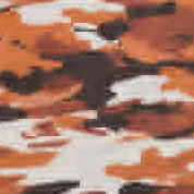 Orange Camo fabric overlay swatch for a custom Kydex holster from Neptune Concealment