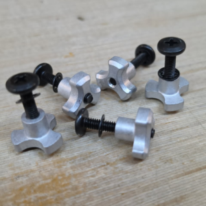 Machined aluminum Turbo Prop competition retention knobs with mounting hardware, for Neptune Concealment Kydex holsters